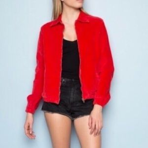 Brandy Melville red corduroy jacket